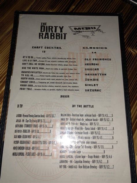 the dirty rabbit wynwood reviews|dirty rabbit bottle menu.